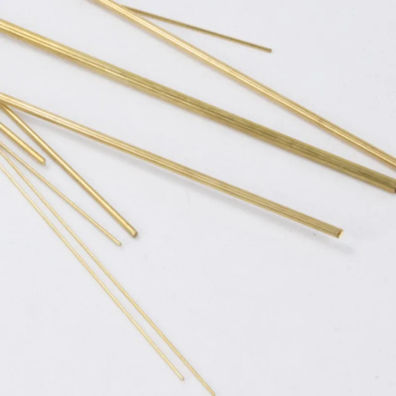 Length 500mm Brass Round Bar Rod For DIY Knife Handle Material Circular Wire Tube Modelmaking Brass Rod