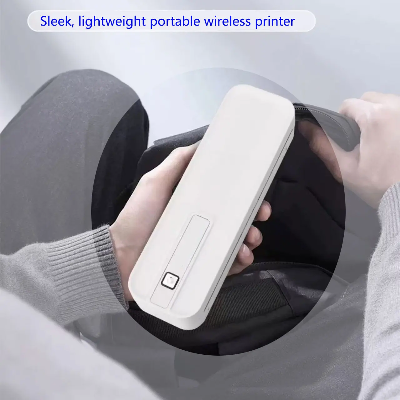 Portable Printer Wireless for Travel，Bluetooth Thermal Printer with A4 Thermal Paper Inkless Printer Compatible with Phone & PC