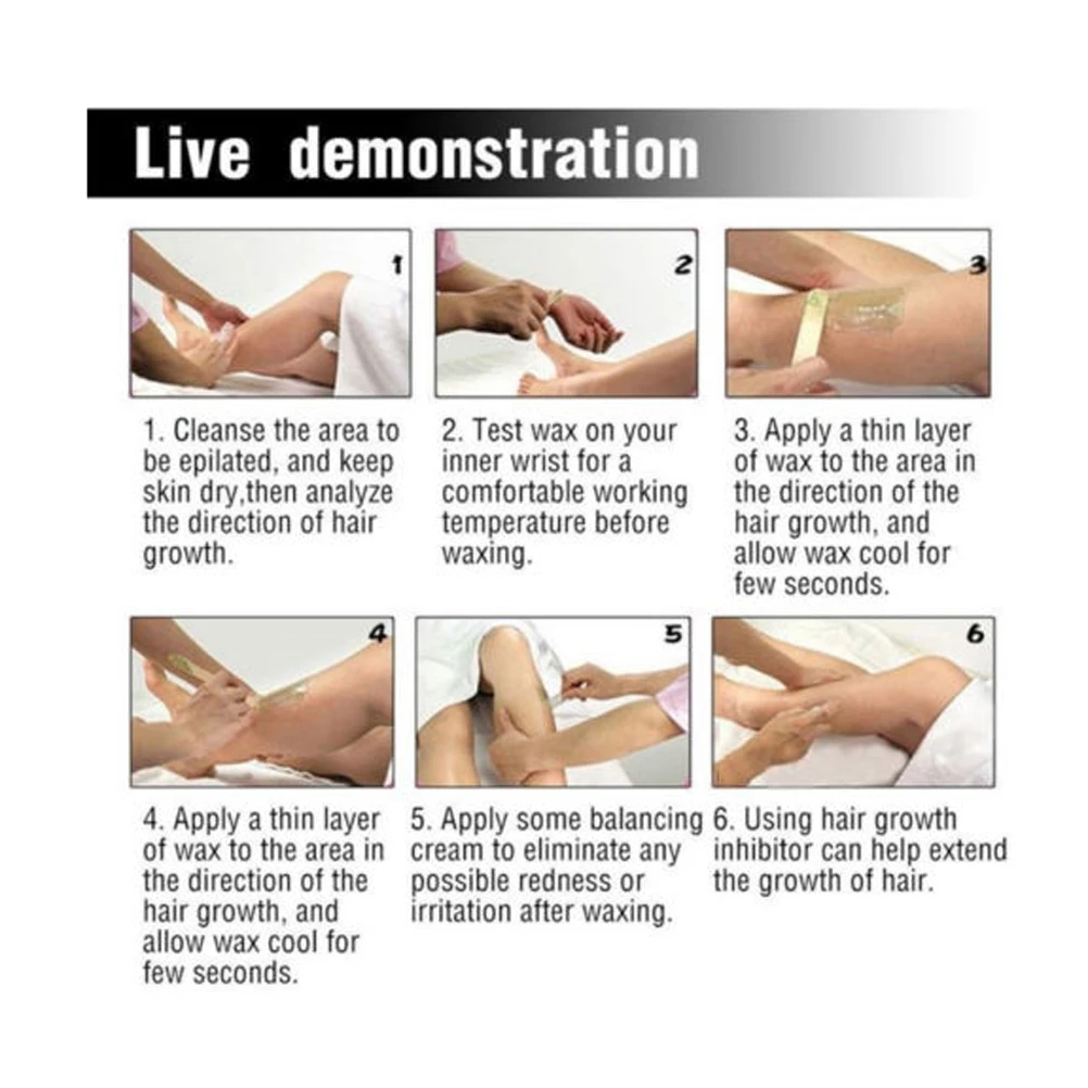 

Premium Beeswax Hair Removal Wax Beans Painless Skin-Safe Fast Hardening No Strips Needed Depilatory for Women