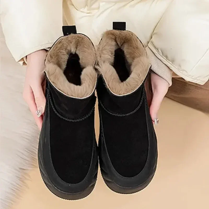 

Зимняя женская обувь на платформе 2025, массивная противоскользящая шикарная и элегантная весенняя акция, новые зимние ботинки Rock Furry Y2k для женщин