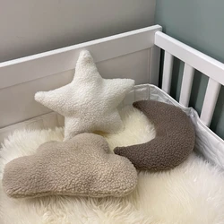 Oreiller en peluche en forme de nuage, lune et étoile pour bébé, accessoire de photographie, coussin doux, jouet pour enfant, cadeau