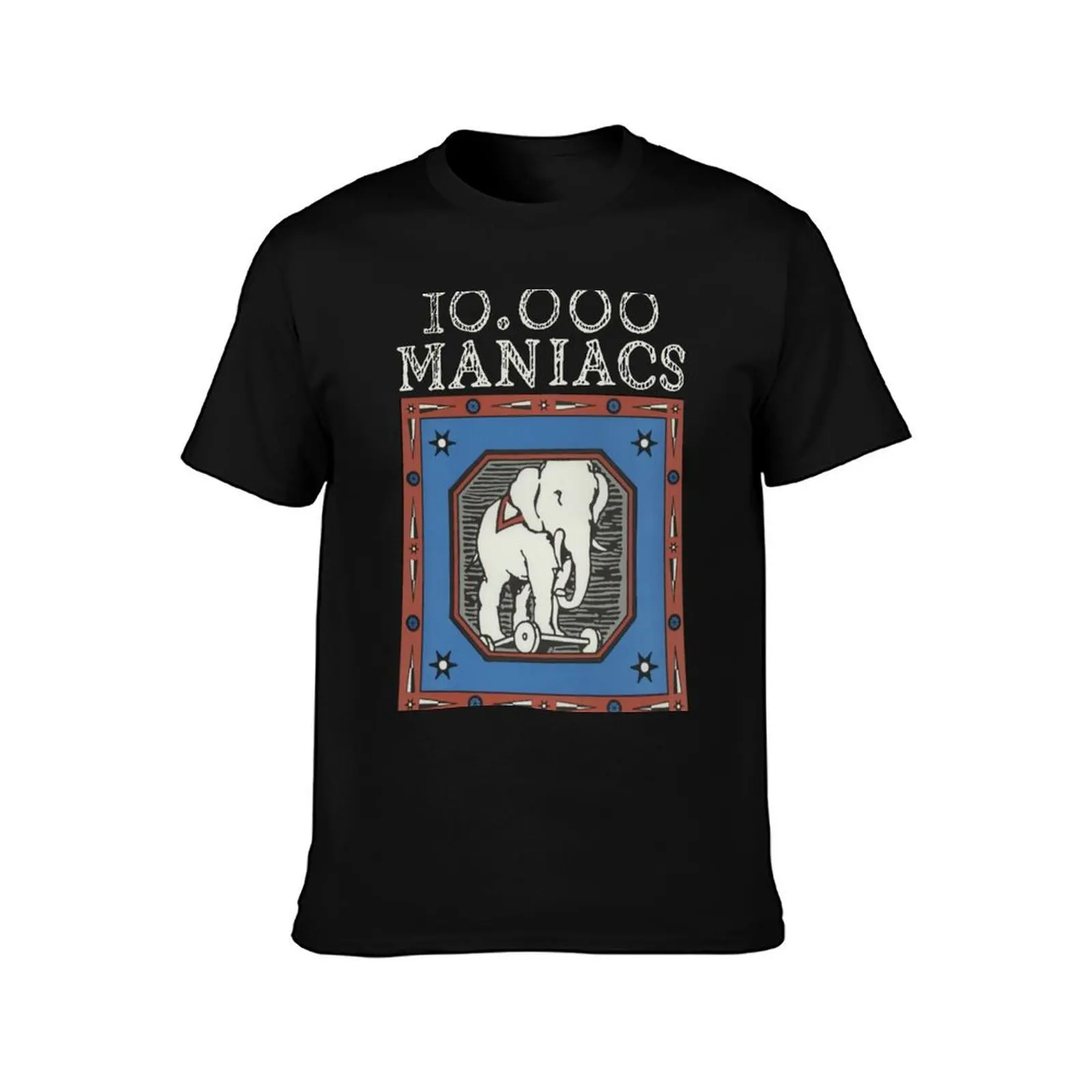 10000 MANIACS BAND T-Shirt Odor Resistant Short Sleeve Top T-Shirt