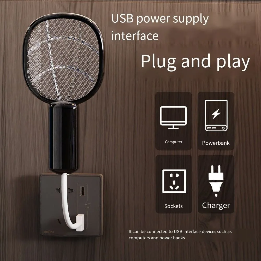 

New UV Light Mosquito Swatter USB Non-toxic Insect Racket Mini Mosquito Trap Lamp Home