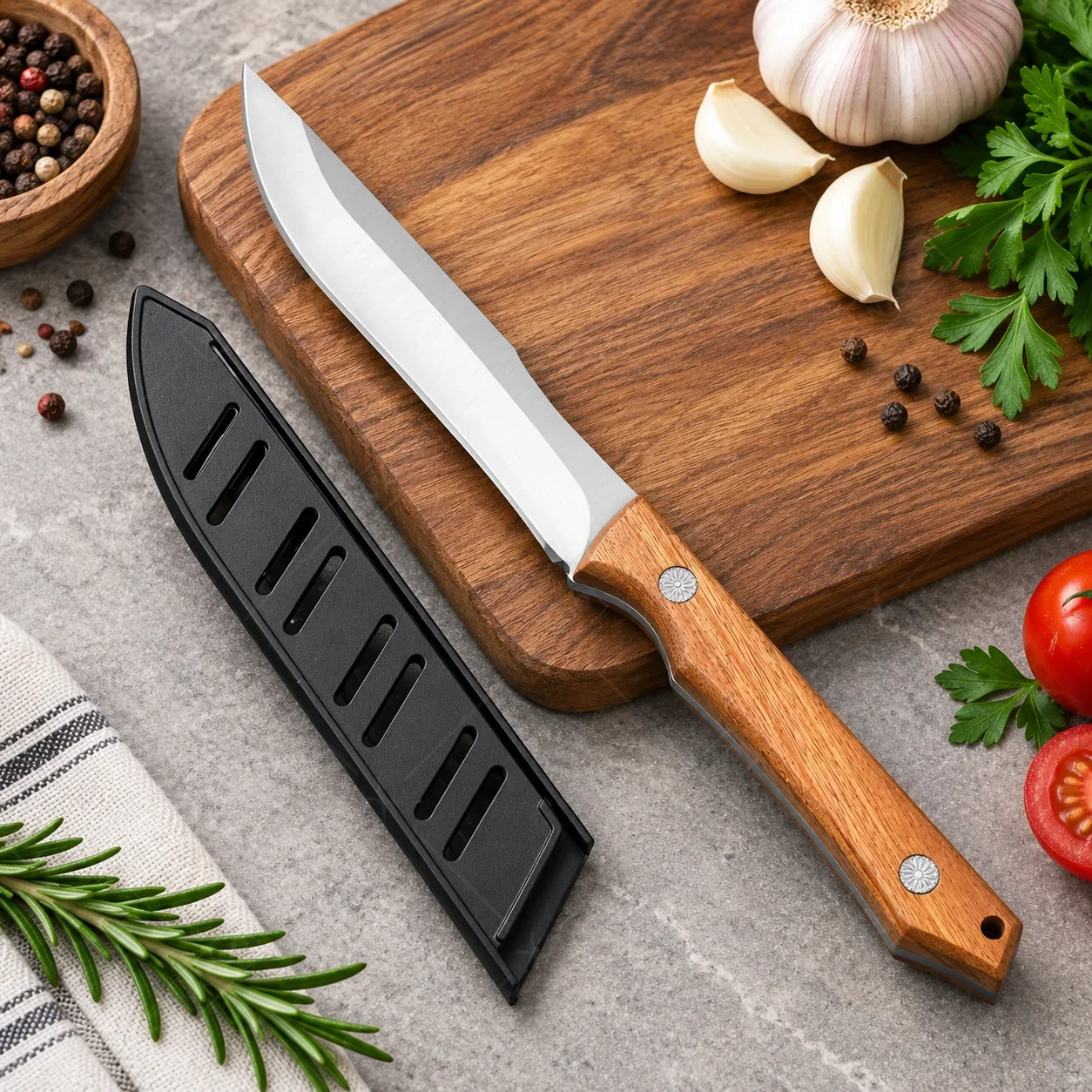 WXCOO Razor Sharp Stainless Steel Butcher Knife Blade Blank Portable Kitchen Tool for Home Cooking Tools Meat Fruit Cutting BBQ
