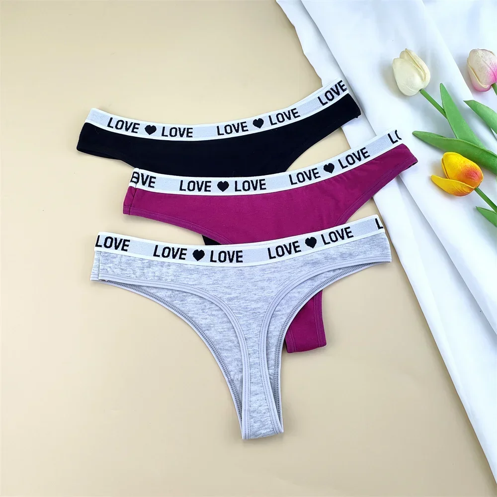 3Pcs Cotton Thong Women Free Shipping Daily 