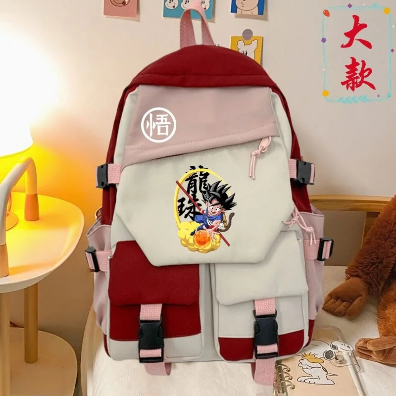 Cartoon Seven Ball around Wukong joint school bag male primary school bag senior backpack travel bag