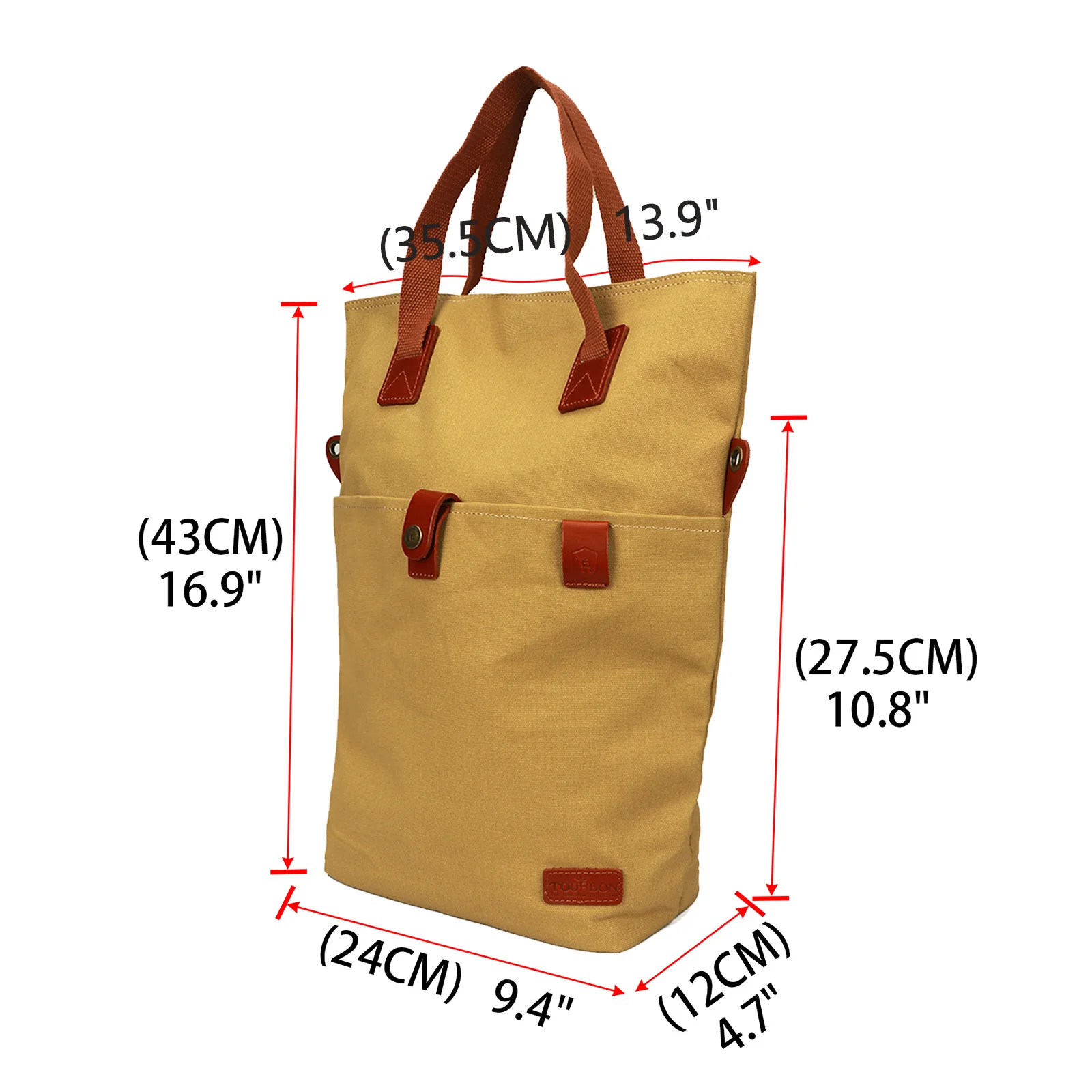 Tourbon Retro Waxed Canvas Bicycle Pouch Bike Rear Seat Carrier Bag Brown Cycling Pannier Bags Pack Urban Tote Water Repellent