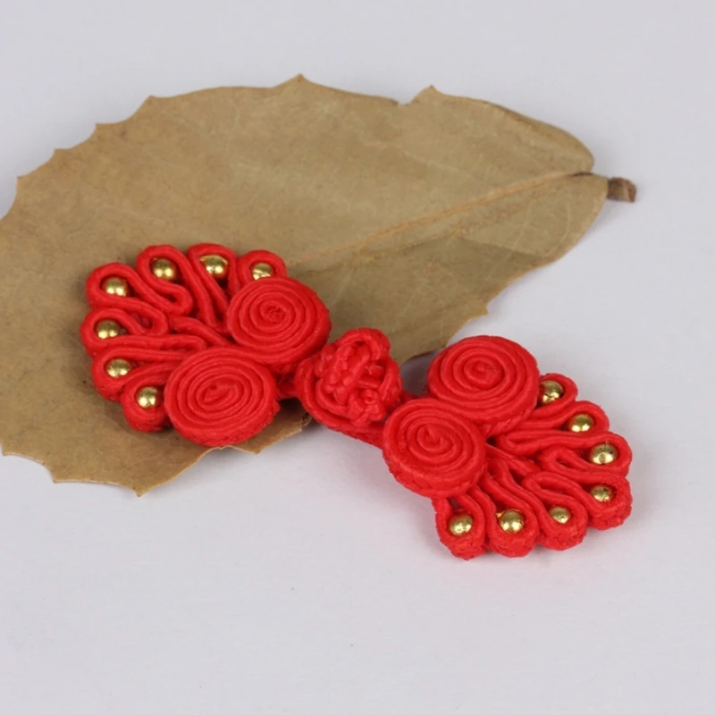 Boucle Cheongsam chinoise, attache à nœud traditionnelle, sept perles, boutons à nœud, bricolage, vêtements artisanaux, X4YC