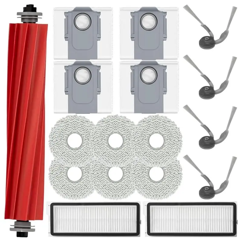 

【GRATEFUL】Запасные аксессуары для роботов-пылесосов Roborock QV 35A / QV 35S: основная и боковые щетки, HEPA-фильтр, салфетка для влажной уборки, мешки для сбора пыли