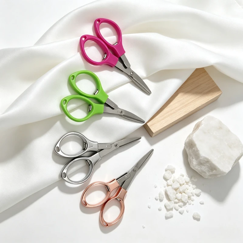 1PC Mini Eyeglass Shaped Folding Pocket Scissors Portable Travel Scissors for Sewing DIY Craft Thread Trimming