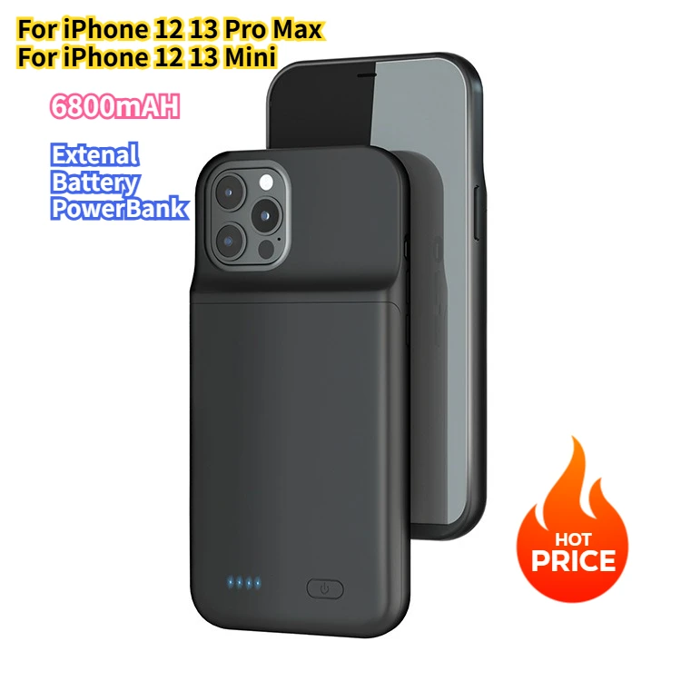 

Чехлы для зарядного устройства Чехол Power Bank для iPhone 12 13 Pro Max для iPhone 12 13 Mini Extenal Battery PowerBank charging Cove