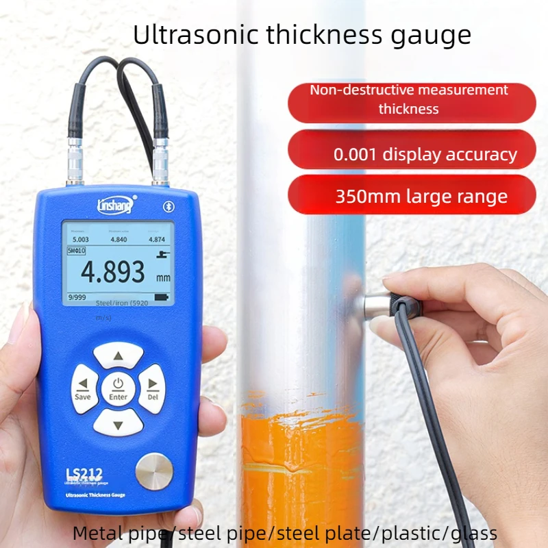 Ultrasonic Thickness Gauge for Steel Pipes- High Precision Metal & Steel Wall Thickness Measurement Tool