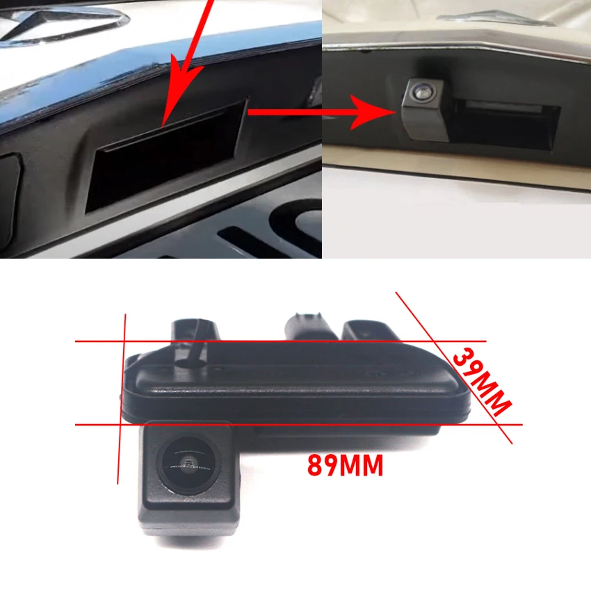 HD Rear Camera For Mercedes Benz E Class W212 S212 C207 W207 E200 E260 E300 E350 E63 AMG Trunk Handle Parking Reversing Camera