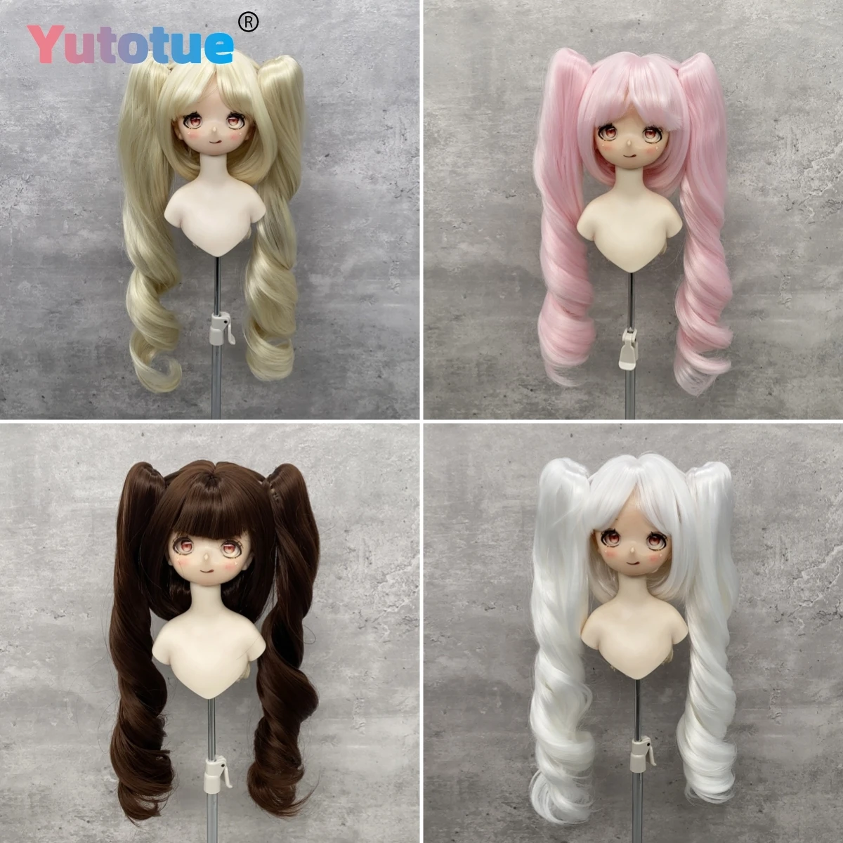 

Yutotue Dolls Short Hair with 2 Ponytail Wigs for 1/3 1/4 1/6 BJD Doll Fashion Doll DIY Toy