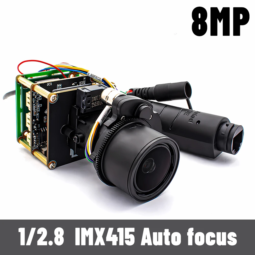 WGWK 4K 8MP IP Camera Module IMX415 Black Light Sensor Motorized 2.7-13.5mm 5X Zoom Auto Focus Onvif RTSP POE Security HD Webcam