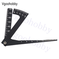 Metal 3 in 1 RC Scale Adjustable Measurement Wheel Height Rim Camber Gauge Angle Ruler Tool for 1/8 1/10 RC Car Truck Tire