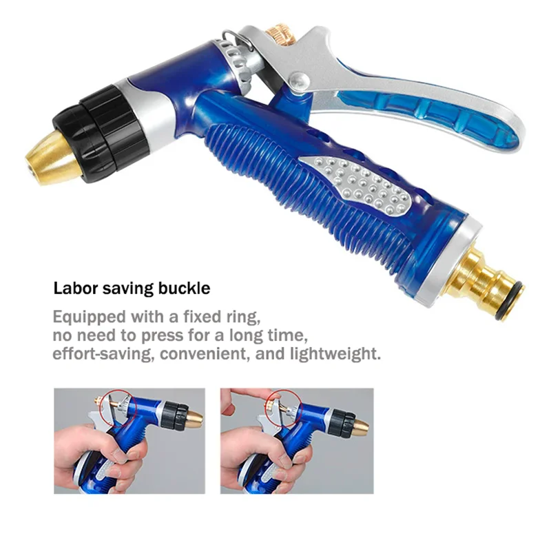 High Pressure Car Wash Water Gun Brass Nozzle Anti-slip Handle Garden Spray Household Watering Cleaning Sprayer