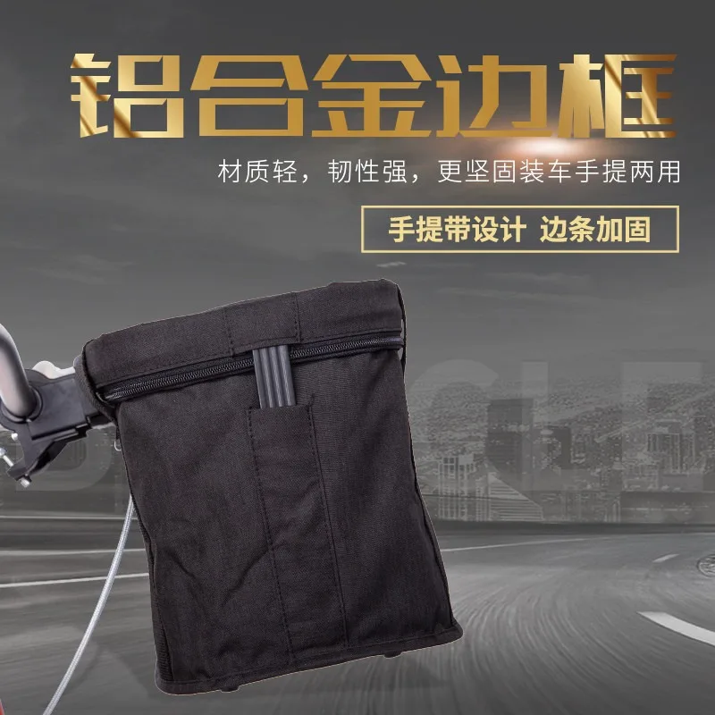 Pet Bike Carrier Bag Large Capacity Canvas Foldable Handheld Basket for Bicycle Scooter for Small Dog Cat Outdoor Travel Use