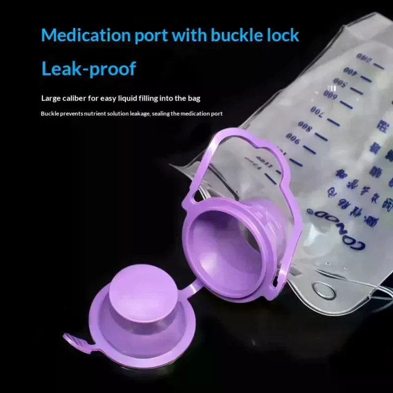 1200ml  Plastic Feeding Bag Enteral Nutrition Supply Bag Nasal Feeding Nutrient Gravity Pump Transparent Tube Bag