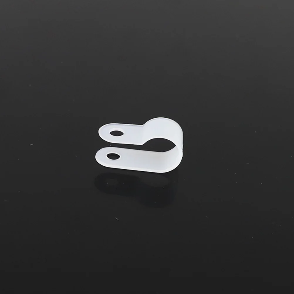 

100Pcs R-Type Plastic Wire Holder Clips Durable Smooth Surface Wire Organizer for Circuit Fixing Home Office Workshop