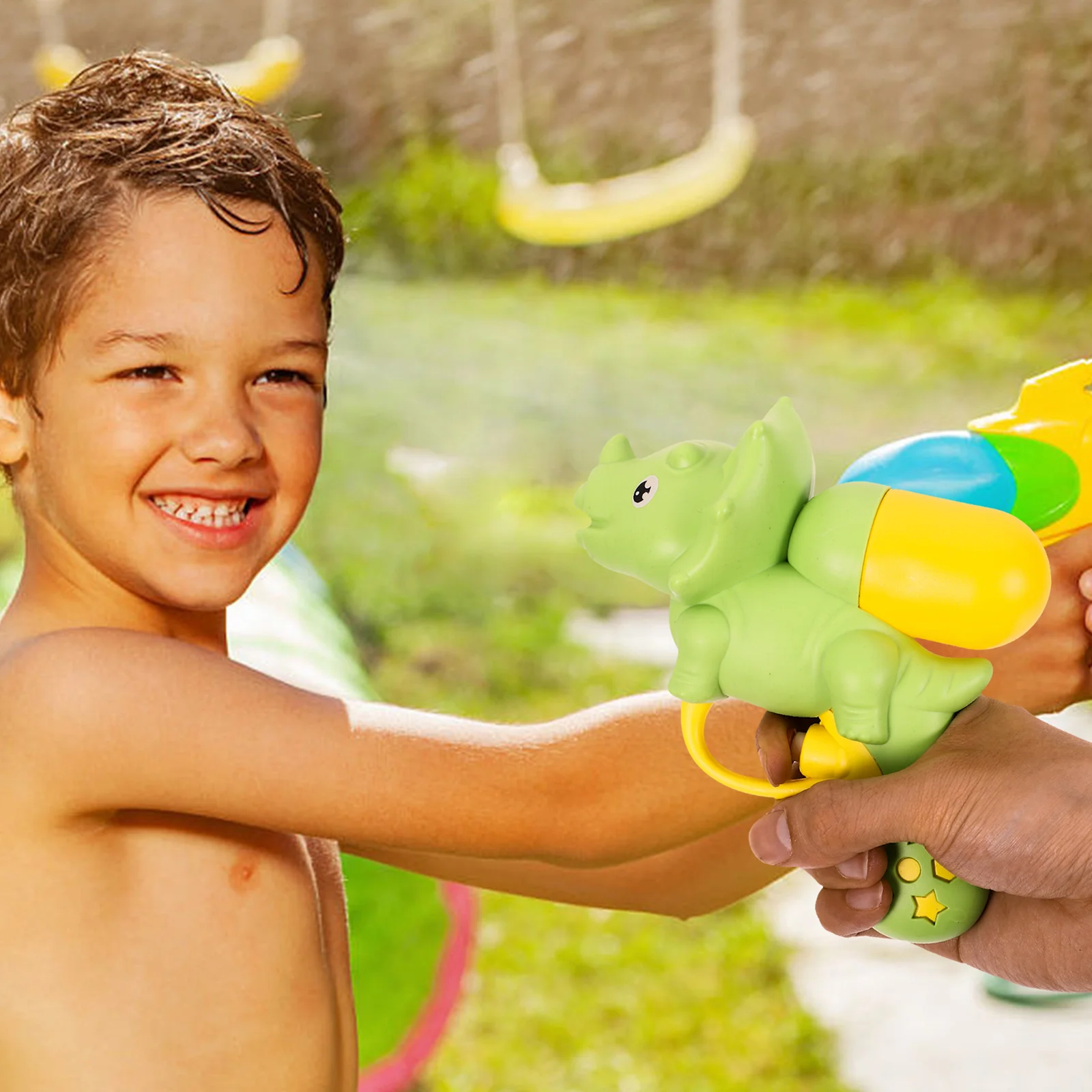 

4 Pcs Cartoon Water Guns for Kids Beach Pool Plastic Shooters Toys Children Light Portable Play Dinosaur Shape