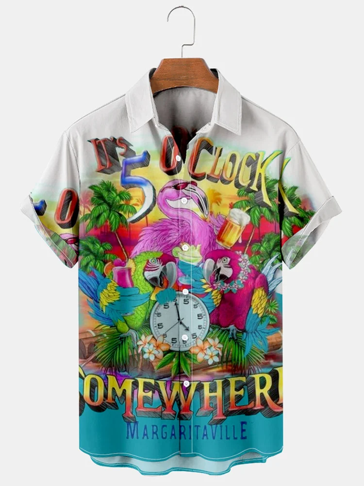 2023 Hawaiian Tropical Shirts For Men 3d Beach Holiday Short Sleeve Summer Oversized Tops Tee Shirt Man Floral Blouse 5xl Camisa