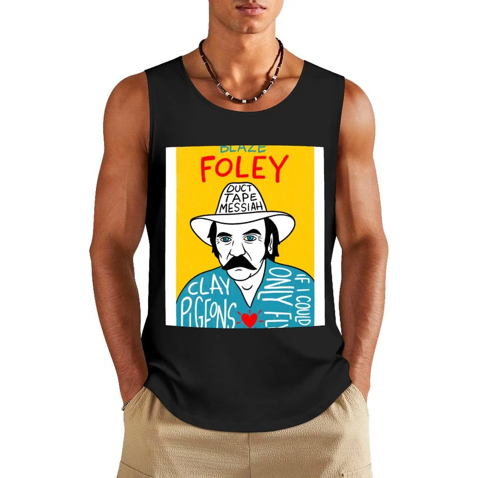 

Blaze Foley Country Music Folk Art Tank Top Men's sleeveless t-shirt vest for men Body man