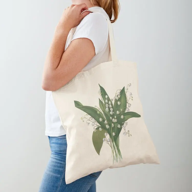 Lily of the Valley Bouquet Tote Bag shopping bags foldable hand bag Lady bag shopper bags