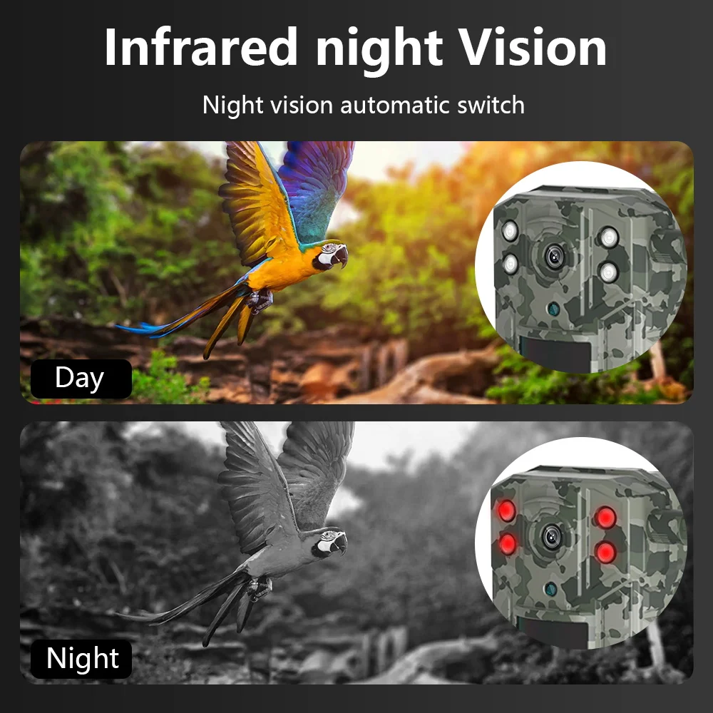 Solar betriebene zelluläre Trail-Kamera, Fallen mit Sim-Karte, Live-Stream, kein Glow, IR, 4G-App, Jagd kamera – Detail 7