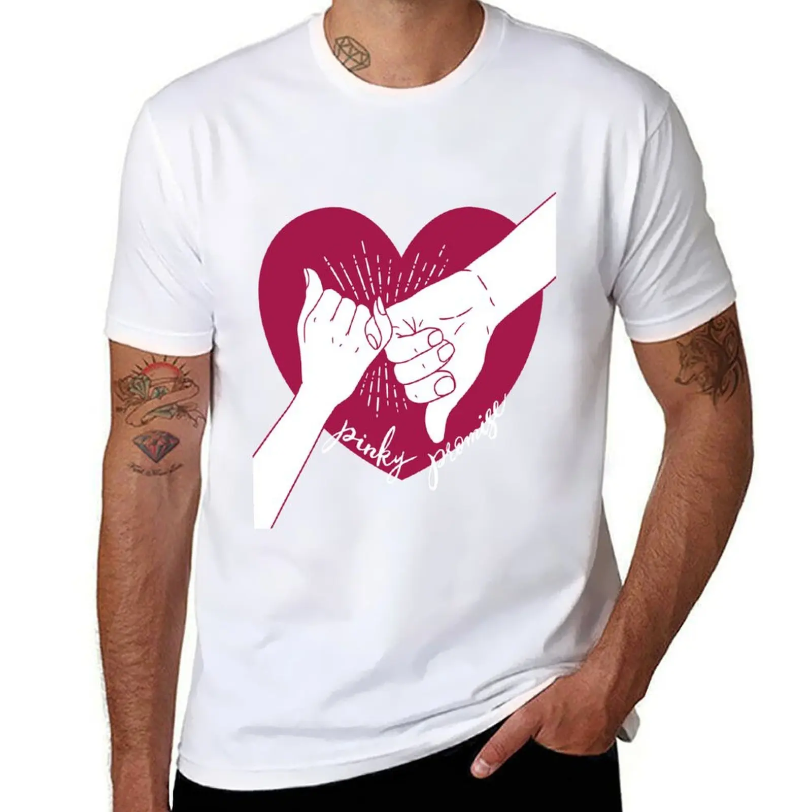 

Pinky promise in heart T-Shirt t shirt man casual mens graphic t shirts T-Shirt