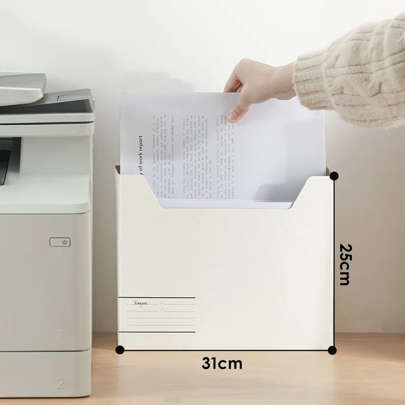 Office Desktop Paper Storage Box, Vertical A4 File Mail Organizer, Caixa de papelão portátil, Magazine Holder, 2pcs