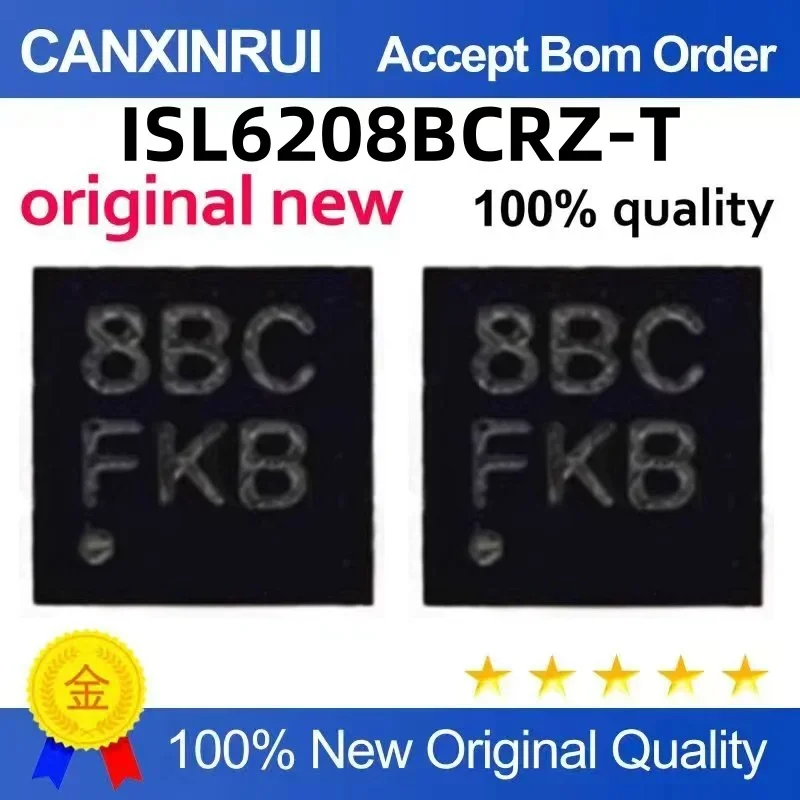 

(5-100 pieces) New ISL6208BCRZ-T silk screen 8BC BBC ISL6208BCRZ ISL6208B DFN8