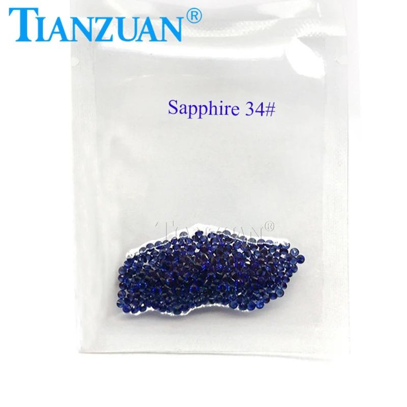 2mm to 3mm 5A Artificial Round Cut Sapphire Stone Synthetic Corundum Loose Stone for Jewelry Making DIY Material