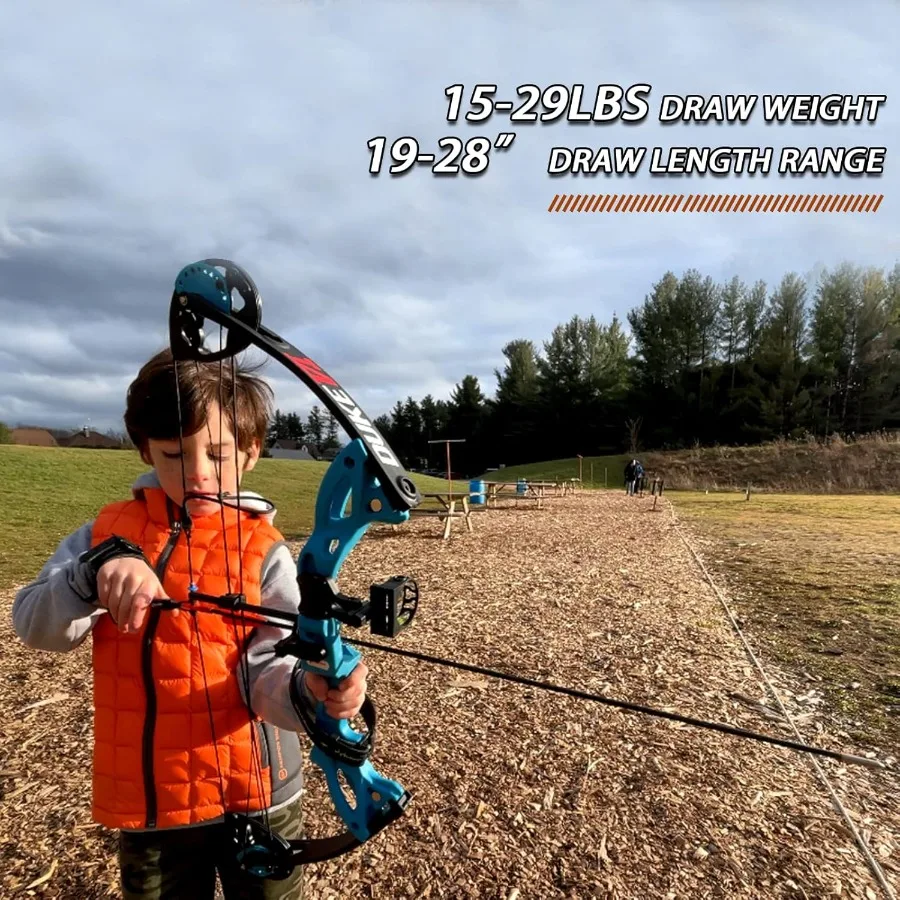 Łuki bloczkowe i zestawy łucznicze dla praworęcznych, regulowana siła naciągu, łuki bloczkowe łucznicze o siły naciągu 1529 funtów, idealne dla młodzieży i początkujących.