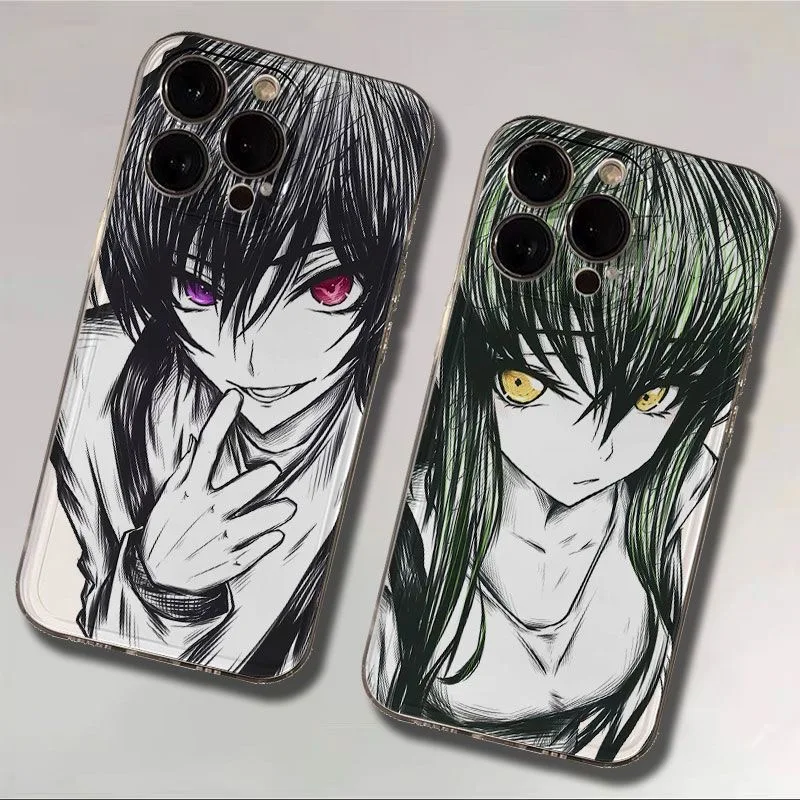 Funda protectora suave de lujo Anime Code Geass Lelouch Lamperouge para iPhone 11 12 13 14 16 15 17 Pro Max 7 8 Plus XS XR X