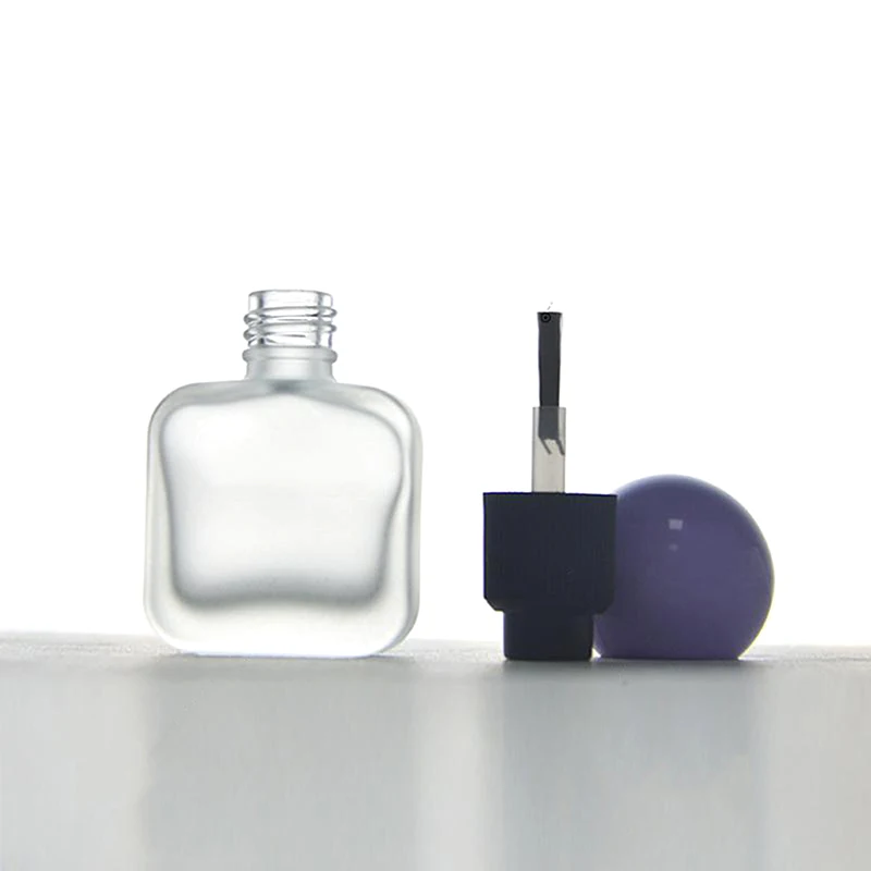 8/10/15ml Empty Transparent Glass Nail Polish Bottle Empty With Lid Brush Cosmetic Containers Nail Glass Bottles With Brush