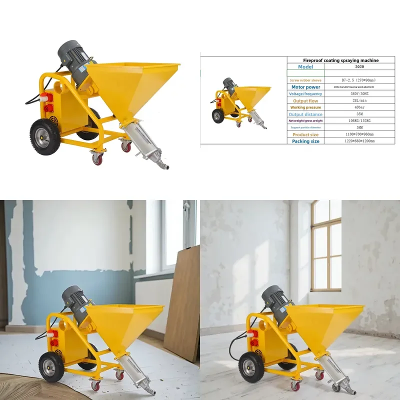 Professional Electric Power Spray Gun Multi-Functional High-Pressure Machine for Real Stone Paint Cement Slurry Mortar
