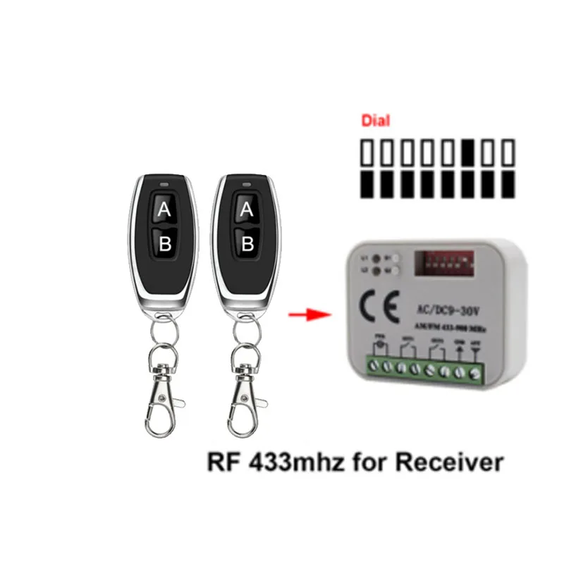 RX-Multi multi frequency receiver 300-868mhz AC/DC9-30V garage door remote control receiver 433mhz suitable for rolling coding