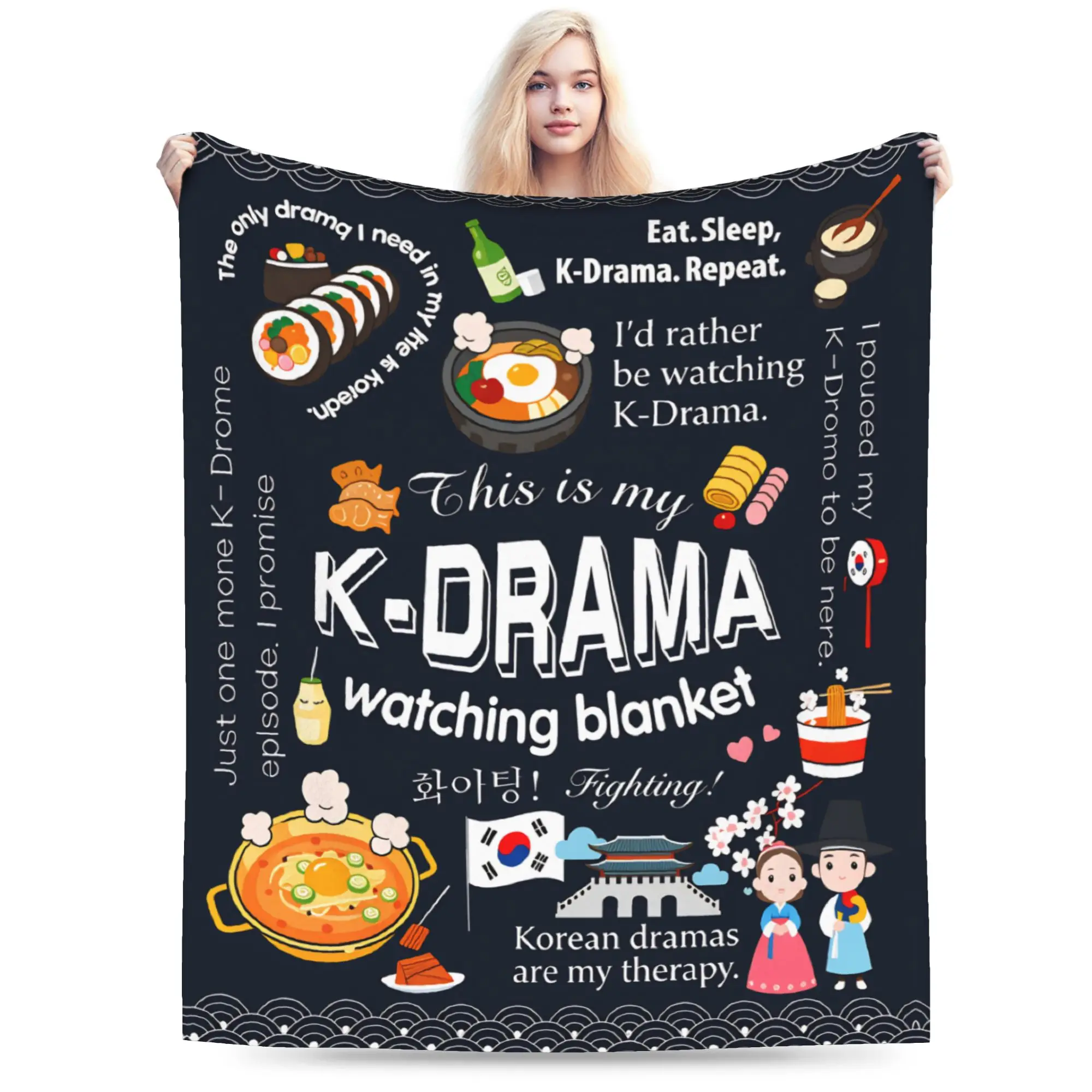 K-Drama K Pop Korean Plush Blanket Child  Flannel Throw Blanket For Couch Bed Soft Customized Quality Bedspread Gift