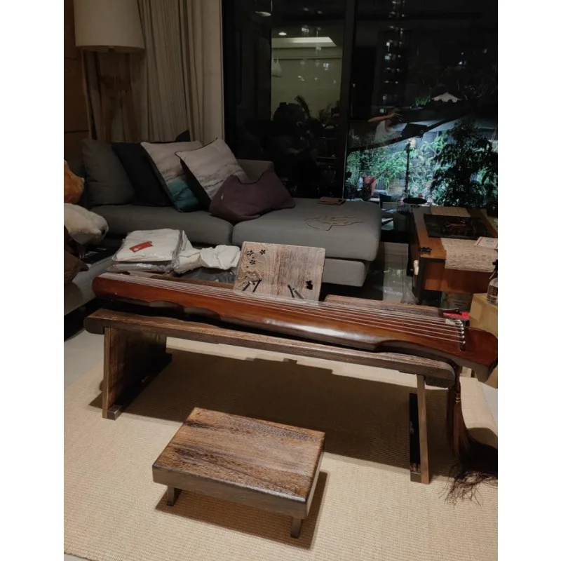 Foldable Guqin Table Set Stool  Portable Zen Resonant Desk for Guzheng Classical Calligraphy Furniture  Low Leg Table