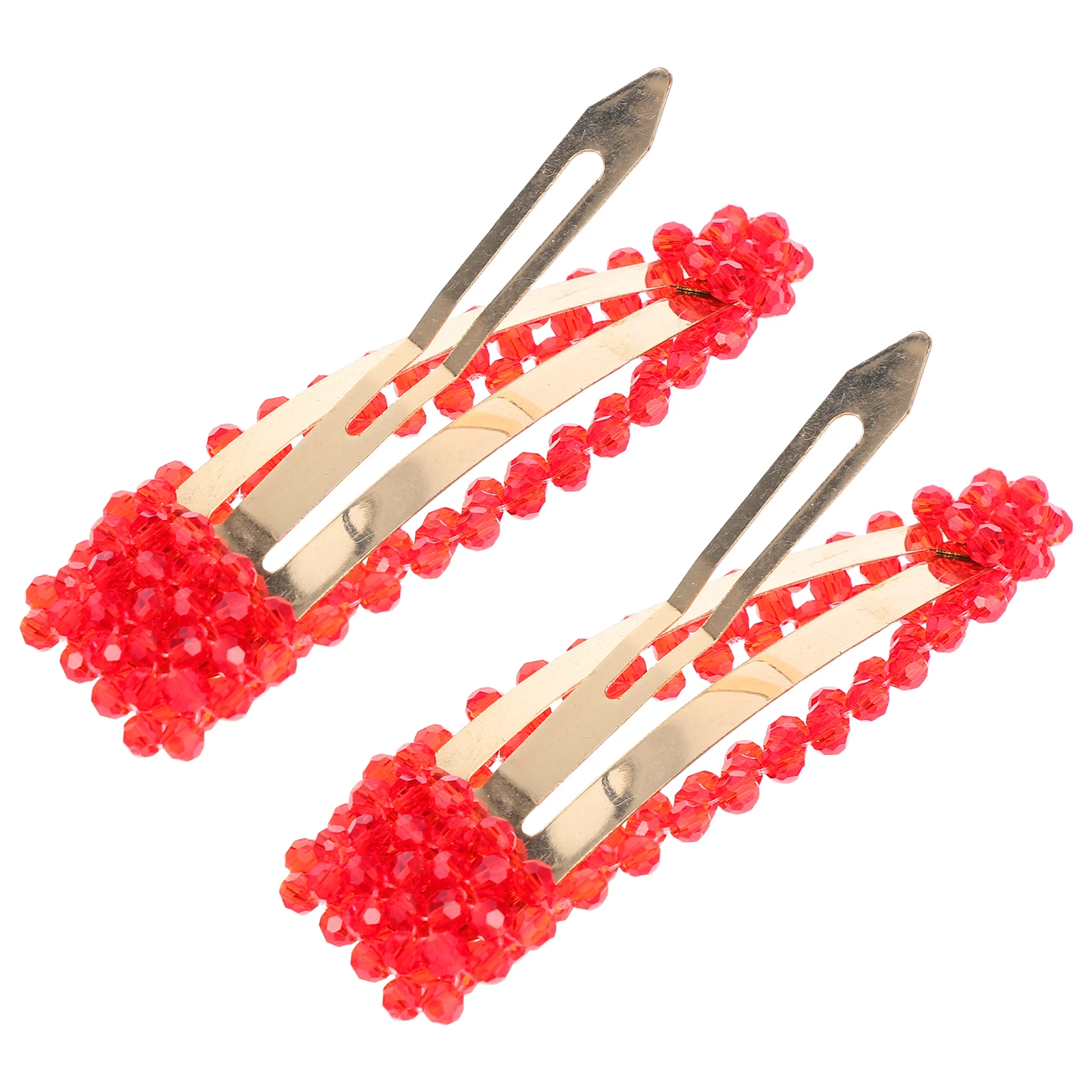 

2pcs Pearl Hair Clips Red Pins Accessories Decorative Styling Barrettes Bobby Pins for Women Elegant Wedding Party Daily Use