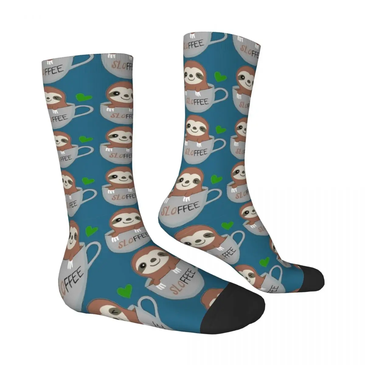 Spirit Animal Sloth Stockings Unisex Men Socks Soft Trendy Socks Autumn Climbing Anti Bacterial Graphic Socks Gift