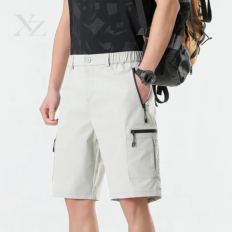 Durable Summer Lightweight Cargo Shorts For Men Multi Zipper Storage Pockets Breathable Daily Commute Urban Outdoor Walking