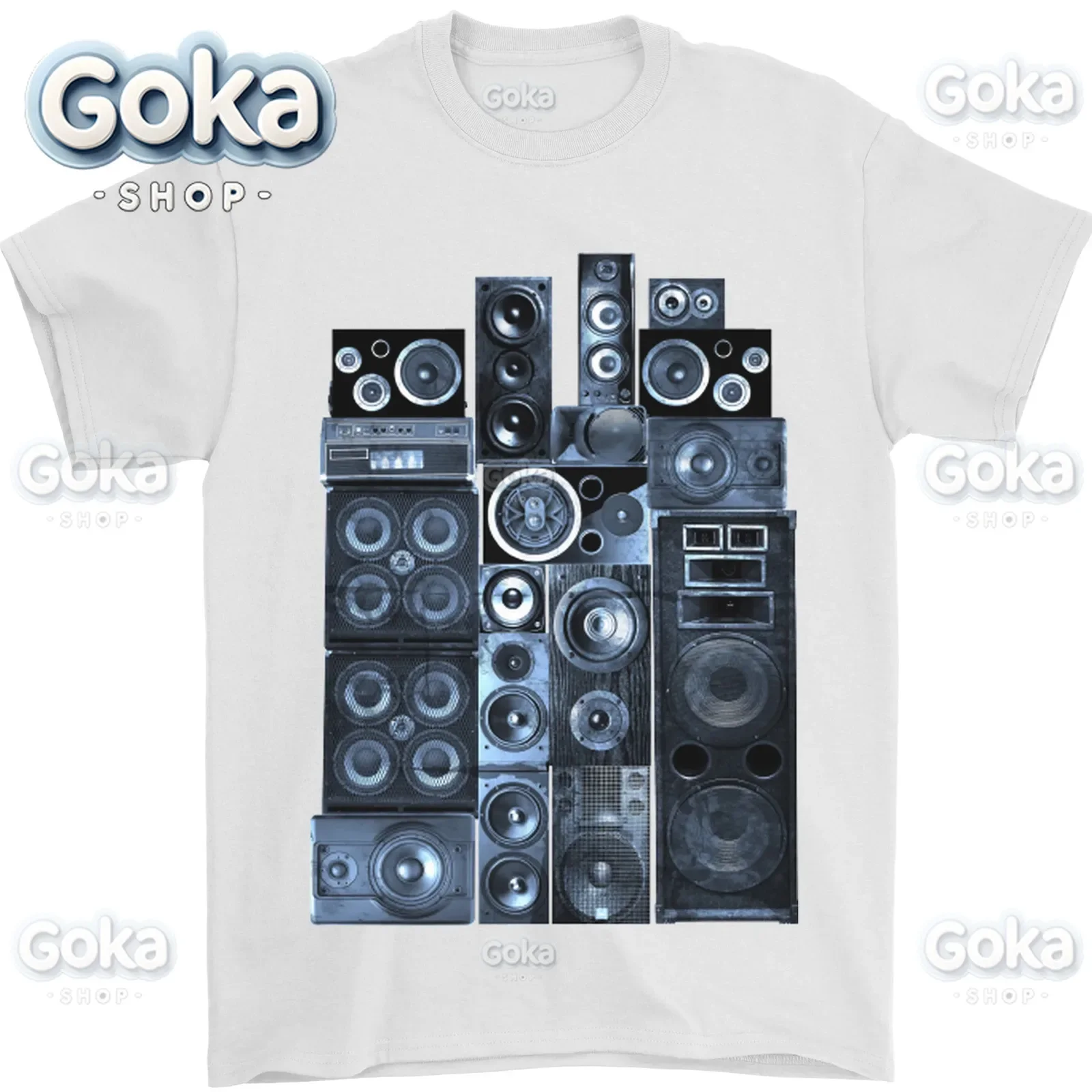 Speaker Stack Music Graphic T Shirts Mens Clothing New in Tops & Tees Cotton Women Printed T-shirt Y2K Clothes Cute Funny Tshirt