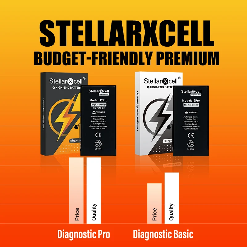 StellarXcell Diagnostic Battery Basic genuine part  for iphone12 13 14 15mini Plus pro Promax with free tools battery replacment image 4