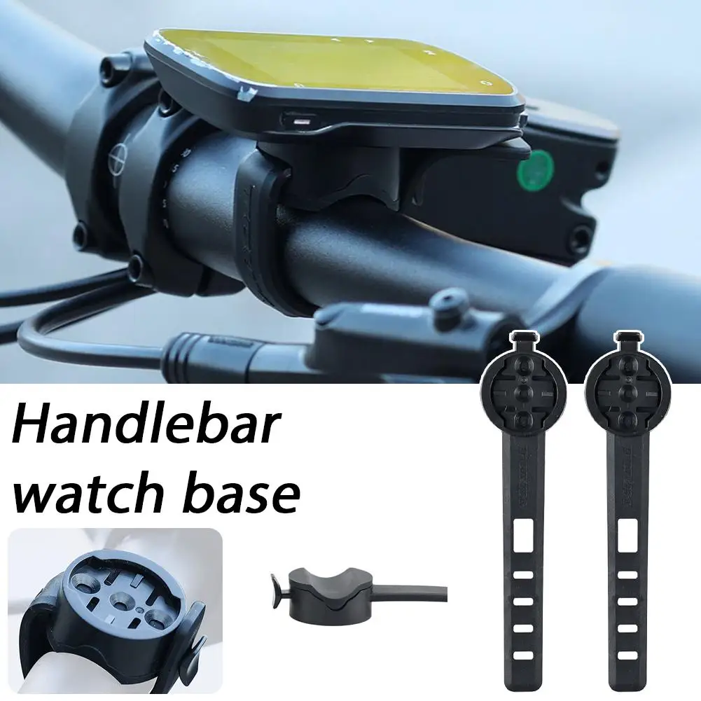 Bike Handlebar Watch Base Compatible With Garmin Interface Computers And Interface-Compatible Bike Lights