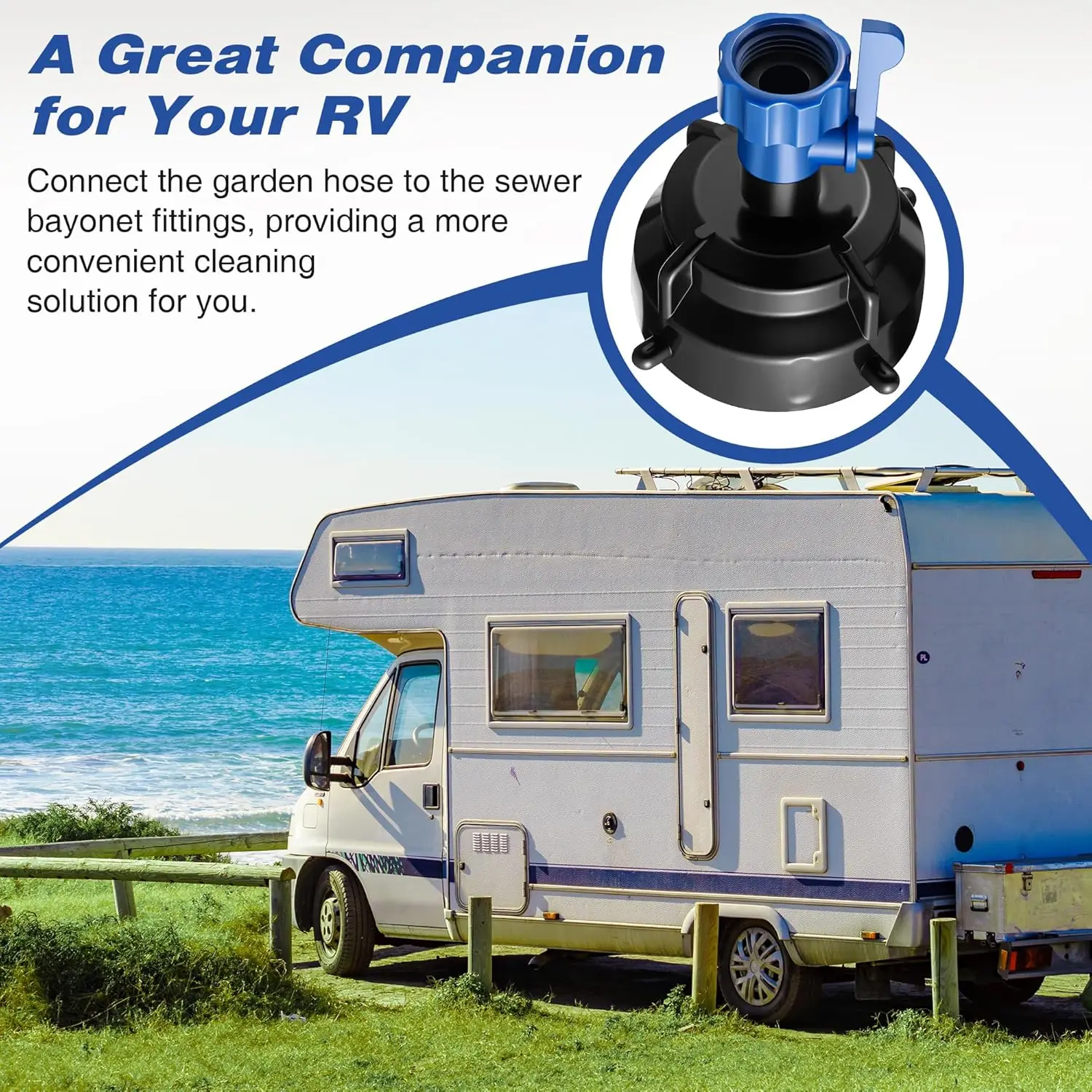 

1 шт., аксессуары для автодома, крышка для очистки канализационных труб с клапаном, крышка для промывки канализационного шланга с лентой из ПТФЭ, отрезной клапан для расхода воды