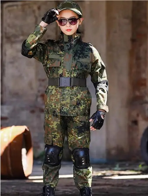 

Child Camouflage Germany Flecktarn Spring Suit Outdoor