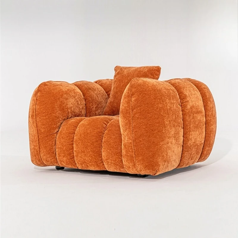 

French retro sofa, living room home bedroom lazy sofa, velvet single sofa