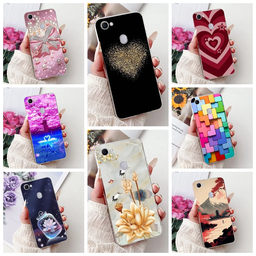Прозрачный чехол для Oppo F7 Kawaii Cute Cat Fashion Flower Забавный роскошный окрашенный мягкий чехол для телефона OppoF7 CPH1821 CPH1819